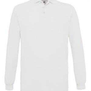 B&C Safran Long-sleeve Polo - White