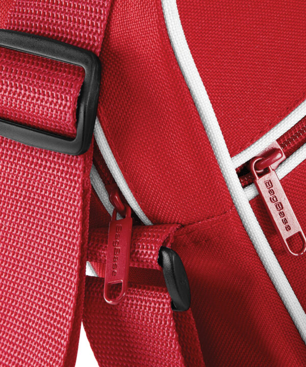 Bagbase Retro flight bag - Red/White zip