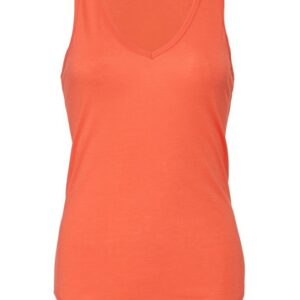 Bella+Canvas Flowy V-neck Tank Top - Coral