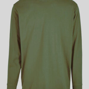 Build Your Brand Long-sleeve T-shirt with Cuff Rib olive