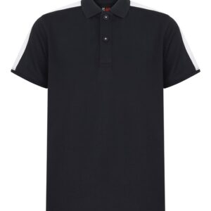 Finden & Hales Kids Contrast Panel Polo - Navy/White