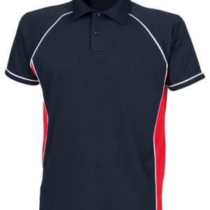 Finden & Hales Kids Piped Performance Polo - Navy/Red/White