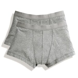 Fruit of the Loom Classic Shorty Boxer Shorts (2 Pair Box) - Grey Marl