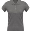 Kariban Ladies’ organic piqué short-sleeved polo shirt - Grey Heather