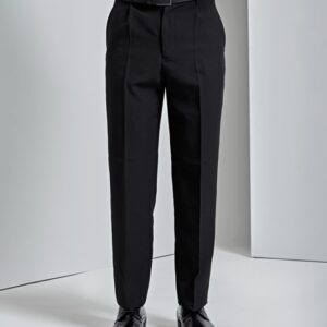 Premier Polyester Trousers (Single Pleat) - Black