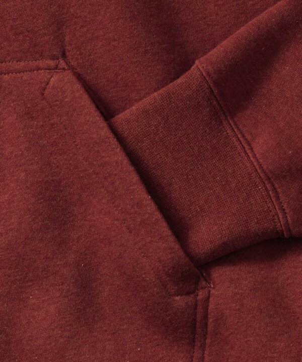 Russell Authentic Hooded Sweatshirt - Brick Red Melange cuff