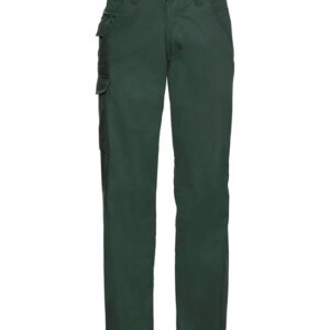 Russell Men's Polycotton Twill Workwear Trousers - Bottle Green