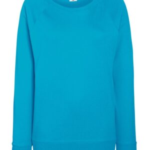 Fruit of the Loom Women's Lightweight Raglan Sweatshirt - Azure Blue