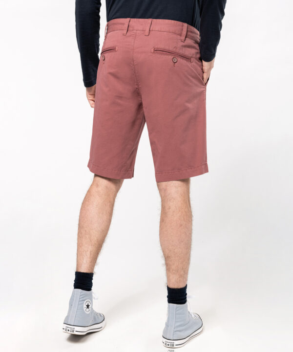 Kariban Men's Washed-effect Bermuda Shorts - Washed Marsala