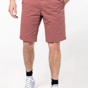 Kariban Men's Washed-effect Bermuda Shorts - Washed Marsala